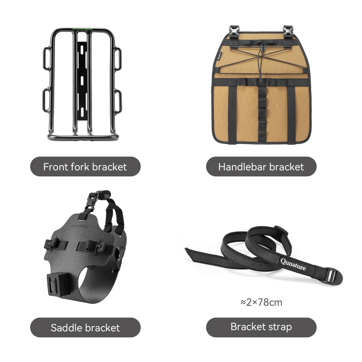 Qunature Bikepacking Bike Bag - Fully Waterproof MTB & Road Bicycle Rack Storage Bag