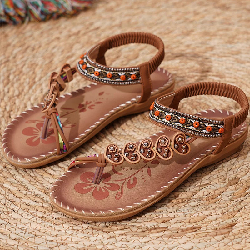 2025 Women’s Bohemia Sandals – Summer Flip Flops, Low Heel Beach Shoes & Casual Footwear