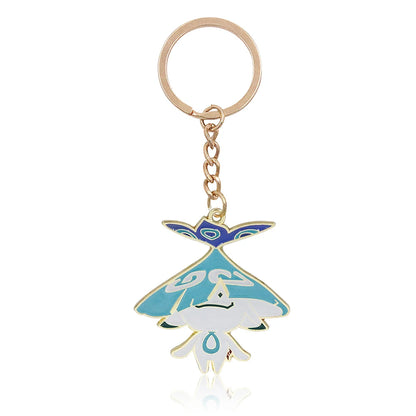 Genshin Impact Venti Eye Keychain 1:1 – Luminous Anime Cosplay Key Ring Backpack Pendant Gaming Accessories Gift
