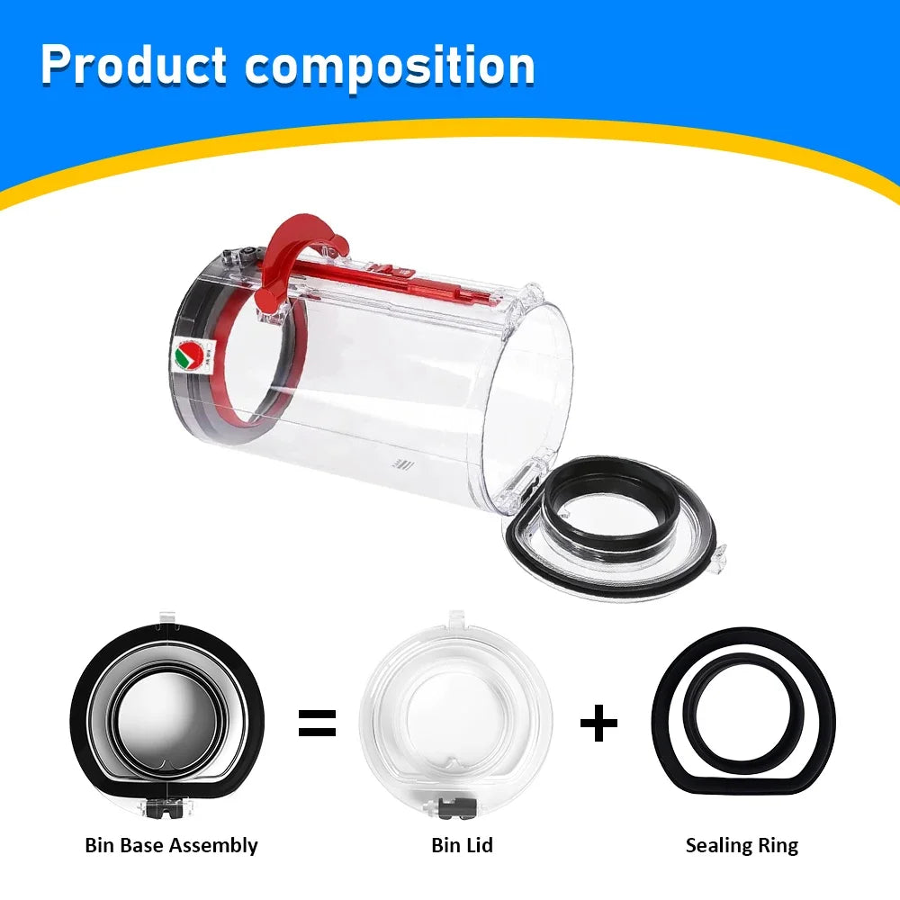 HEPA Filter Kit for Dyson V10 SV12 - Dust Bin Lid Replacement Accessory for Vacuum Cleaner Spare Parts