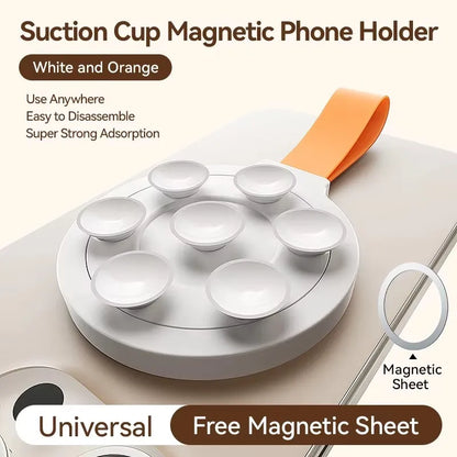 Joyroom Magnetic Suction Cup Phone Mount – Hands-Free Mirror Shower Stand, Silicone Case Holder for iPhone 16 ProMax