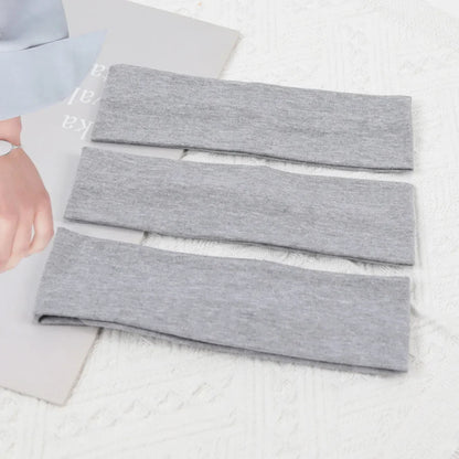 3pcs Elastic Solid Color Hair Bands – Unisex Headbands for Sports, Yoga, Running & Fitness