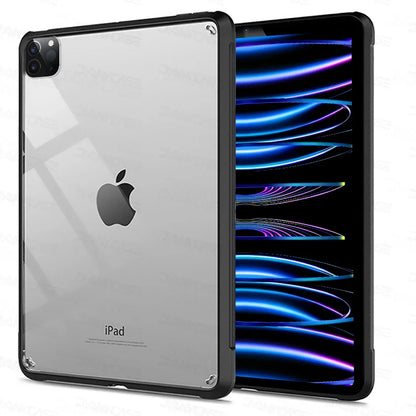 Silicone Transparent Case for iPad Pro 11", Air 4/5 (10.9"), Mini 4/5/6 & iPad 7/8/9/10th Gen (9.7"–10.5") Cover Funda