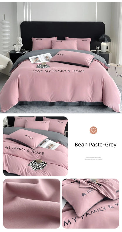Nordic Luxury Egyptian Cotton Bedding Set - King, Queen, Double, Twin Size with Sheet, Duvet Cover & Pillowcases