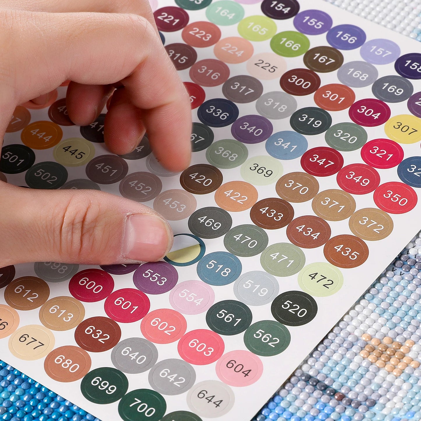 447 DMC Diamond Painting Color Number Stickers – Label Set for Storage Boxes & Bottles