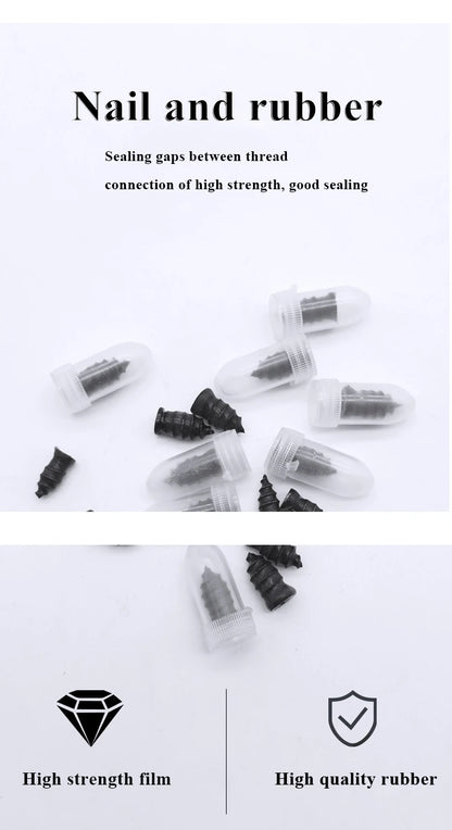 10/30PCS Car & Motorcycle Tyre Repair Nail Set – Universal Rubber Puncture Repair Tool for Truck, Scooter & Bike Tires