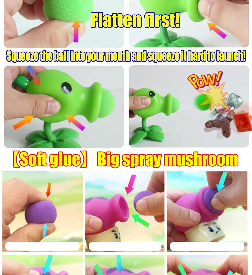 Plants vs Zombies PVZ Pea Shooter Boss Action Figure – Dave Allstar Toy Doll for Kids Gift