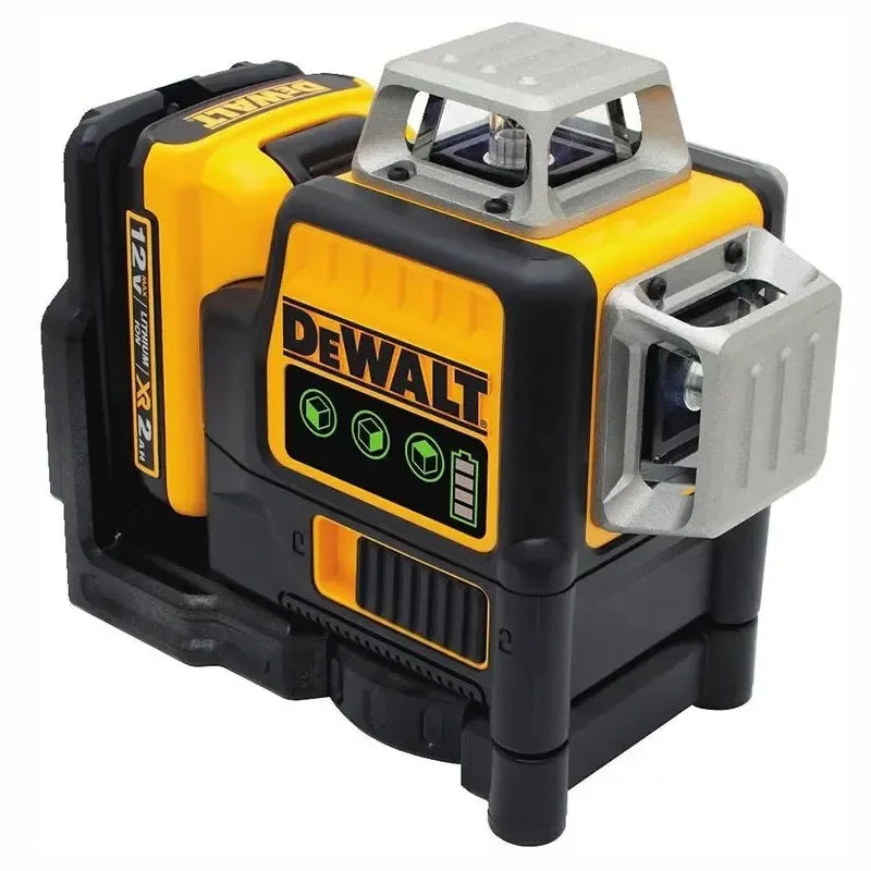 Dewalt DW089LG 12V Laser Level – 3-Sides 360° Vertical & Horizontal Green Line Laser with Lithium Battery for Outdoor Use