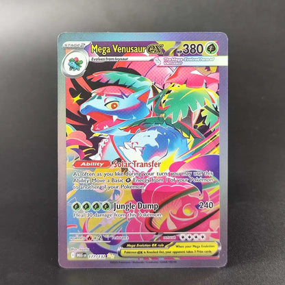 2025 Pokémon English Collection Cards Set – MEGA Dragonite, Charizard, Lucario & Gardevoir EX Anime Trading Cards Gift Toys