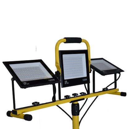 30000 Lumen LED Work Light - 3-Head Portable Flood Light with Stand