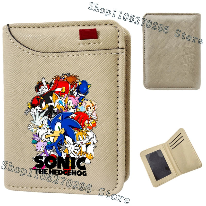Sonic & Shadow Cartoon Wallet – Anime Multi-Card Vertical Holder, Portable Slim Card Pack, 2026 New Fashion Gift Wallet