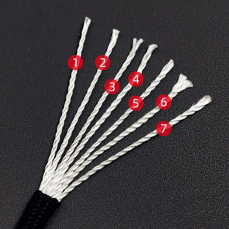 7 Core 550 Paracord Cord: 5, 15, 30 M Length, Dia. 4mm - Outdoor Camping Survival Lanyard Rope for Hiking Tent Accessories