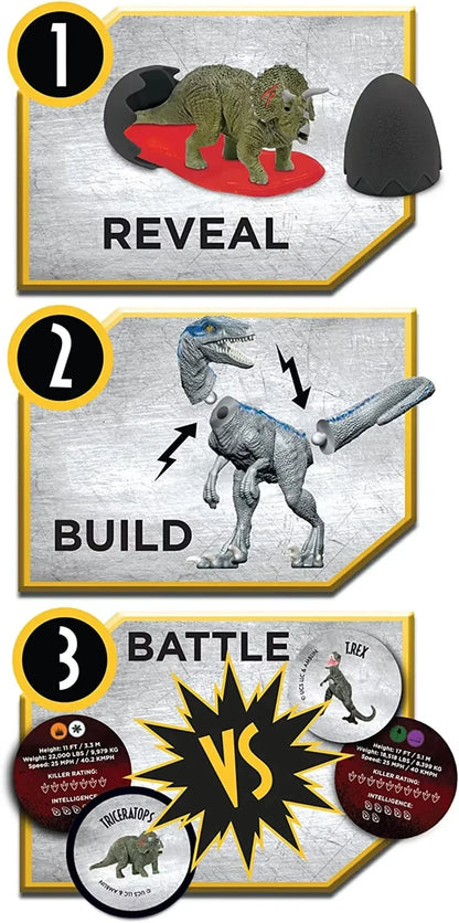 Jurassic World Captive 3 Clash Edition Dinosaur Egg Blind Box — 10cm Mini Slime Surprise, Full Box Collection