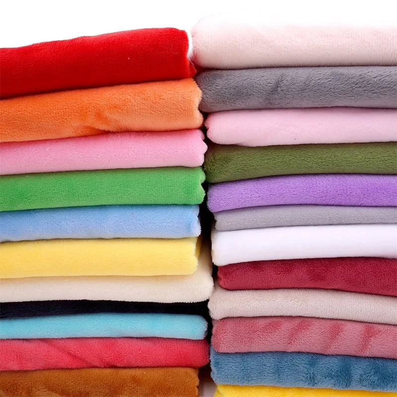 160CM/63" Wide Minky Plush Fabric – Super Soft Flannel Fabric for DIY Dolls, Toys, and Crafts, Sold by the Meter