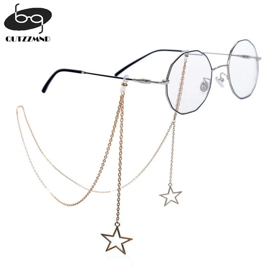 New Fashion Women's Eyeglass Chain - Hollow Star & Pearl Beaded Lanyard for Sunglasses & Reading Glasses, Neck Strap Holder