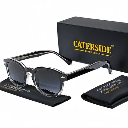 CATERSIDE Retro Small Circular Sunglasses — Luxury Punk Design Shades for Men & Women, Business & Party UV400 Eyewear