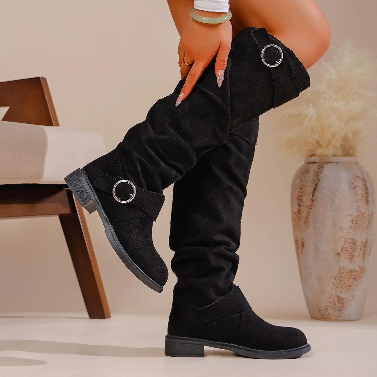 2025 Women’s Retro Minimalist Boots – Fashionable & Comfortable Autumn Winter Footwear