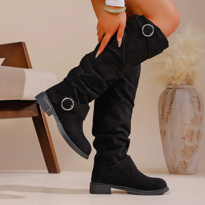 2025 Women’s Retro Minimalist Boots – Fashionable & Comfortable Autumn Winter Footwear