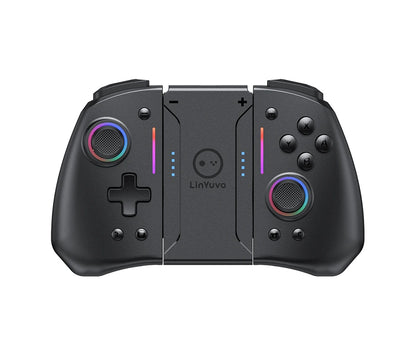 LinYuvo KS42 Meteor Light Wireless Joypad — 8-Color RGB Controller for Switch/Lite/OLED with Programmable Buttons, Turbo & Vibration