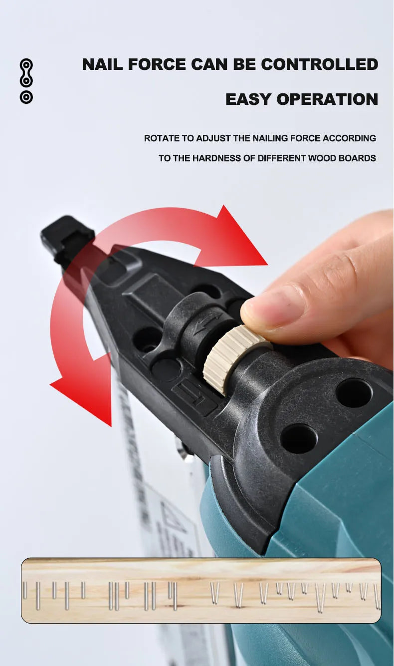 Cordless 18GA Nail & Staple Gun — 2-in-1 Nailer/Stapler, Makita Battery Compatible, 2 Modes, 500 Nails & Staples (Battery Not Included)