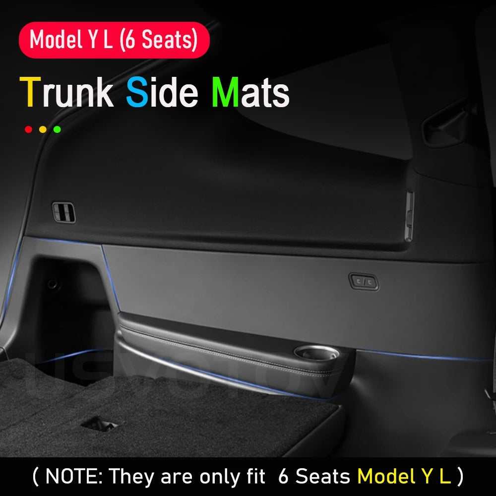 Tesla Model YL 2026 Door Sill Protectors – Anti-Kick Guards, Seat Rail Pads and Trunk Side Cover Mats