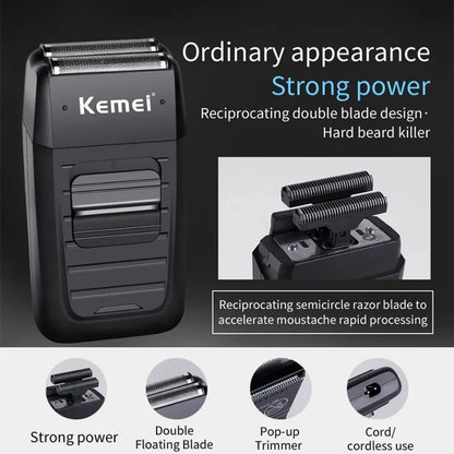 Kemei Hair Clipper Kit — Electric Trimmer & Shaver for Men, KM-2290/2293/1102