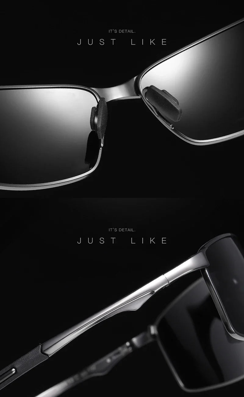 Aoron Polarized Sunglasses — Unisex Driving Mirror Sun Glasses with Metal Frame & UV400