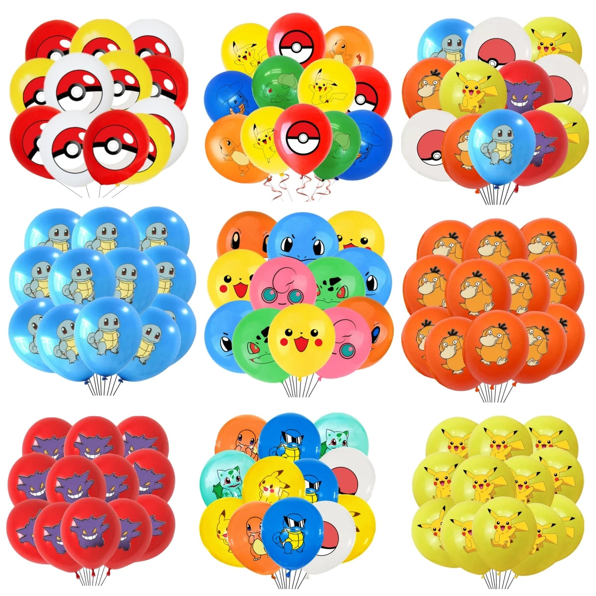 Pokemon Latex Balloons – 1/2/3 Pack Pikachu Cartoon Party Supplies for Birthday, Baby Shower & Kids Decorations