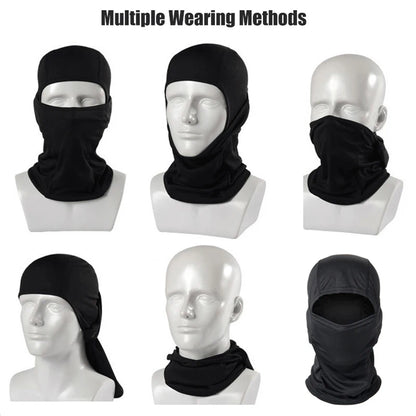 Camouflage Balaclava Hat – Full Face Mask for Cycling, Hunting, Hiking, Skiing – Motorcycle Helmet Inner Cap
