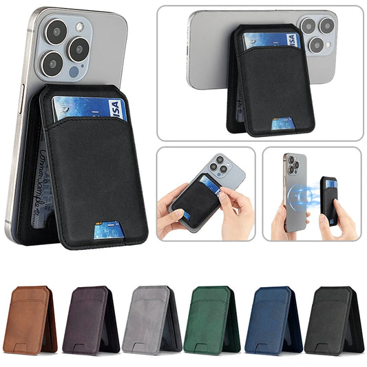 Luxury MagSafe Leather Wallet Case – Magnetic Card Holder for iPhone 16, 15, 14, 13, 12 Pro Max