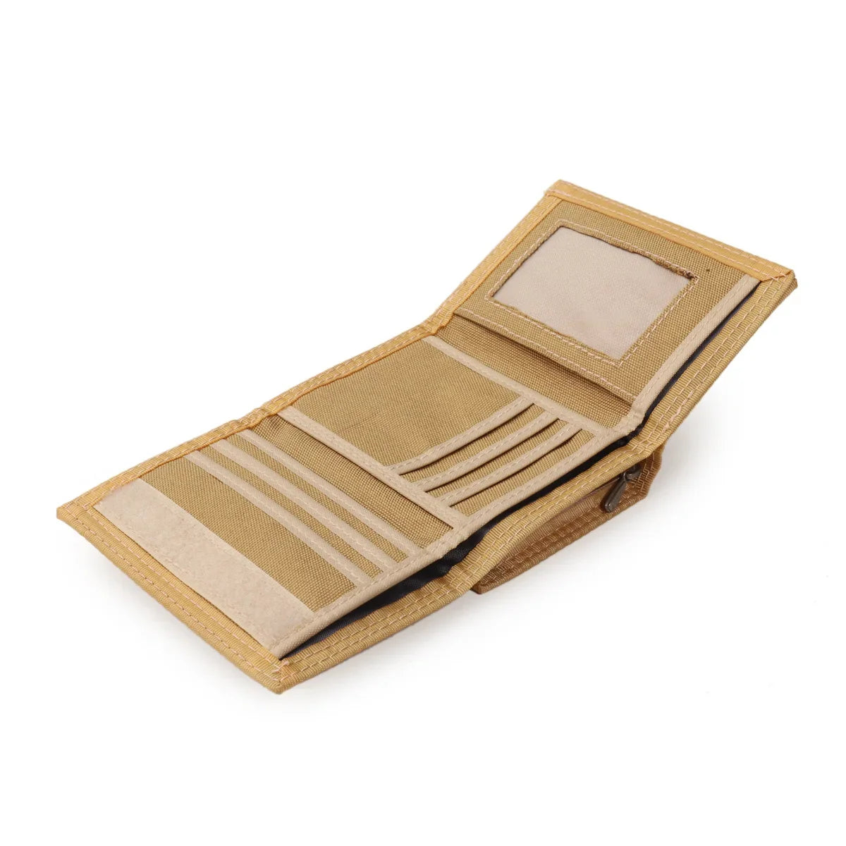 Men's Korean Tri-Fold Coin Purse – 5 Colors, Slim Canvas Wallet, Multifunctional Card Holder