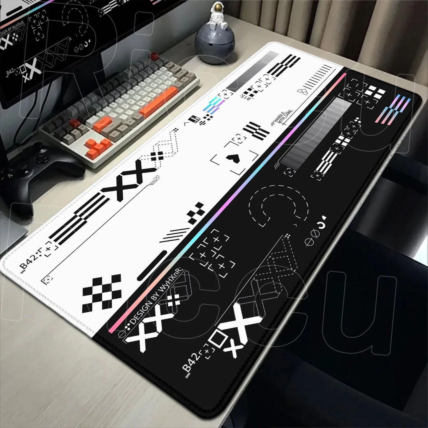 Cartoon Pink CSGO Gamer Mouse Pad – 400x900mm Anti-Slip Rubber Desk Mat for Keyboard & Gaming Accessories