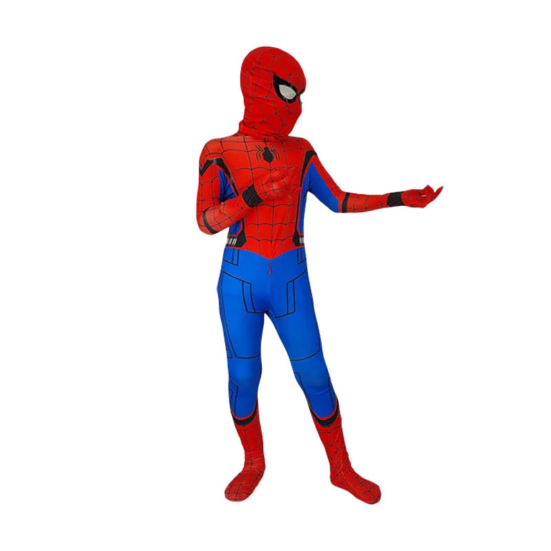 Kids Spiderman Costume – Miles Morales Superhero 3D Zentai Bodysuit Jumpsuit for Boys & Girls, Halloween Cosplay Outfit