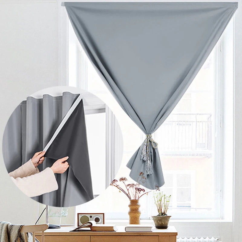 100% Blackout Self-Adhesive Curtain – Punch-Free Sunshade for Bedroom, Window, Door, and Balcony with Privacy and Insulation