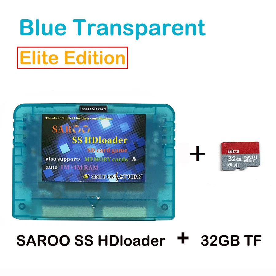 2025 V0.7 SAROO SS HDLoader Game Cartridge — SD/TF Card Support for Sega Saturn, Play Without CD