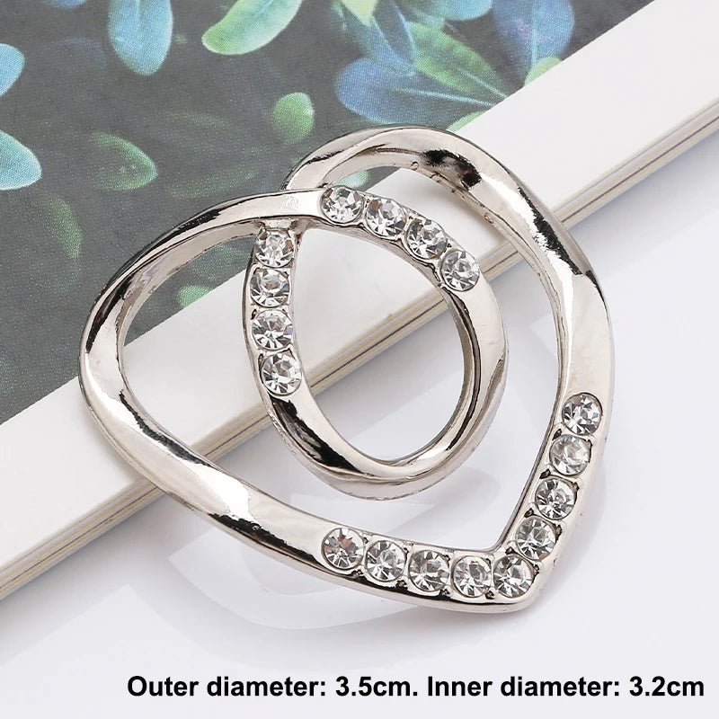 Elegant Alloy Brooch Pins with Pearls & Rhinestones – Minimalist Irregular Shapes, Fashion Accessory for Garments & Scarves