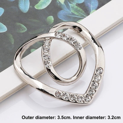 Elegant Alloy Brooch Pins with Pearls & Rhinestones – Minimalist Irregular Shapes, Fashion Accessory for Garments & Scarves