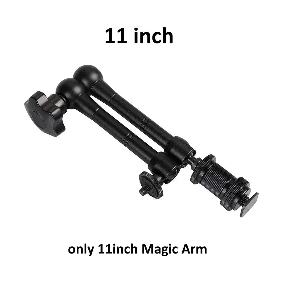 7/11/20 Inch Metal Articulating Magic Arm – Super Clamp Stand for DSLR Camera & Photo Studio Accessories