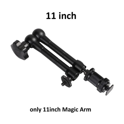 7/11/20 Inch Metal Articulating Magic Arm – Super Clamp Stand for DSLR Camera & Photo Studio Accessories