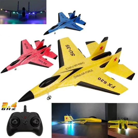 SU35 RC Plane - FX620 FX820 2.4G Remote Control Glider with LED Lights