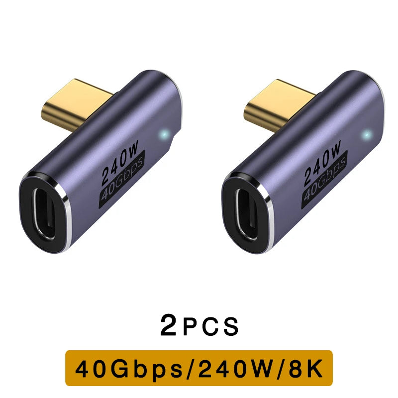 UGOURD USB4 Type C Adapter - 40Gbps Thunderbolt 3/4 Male to Female OTG Extension Converter for Laptop