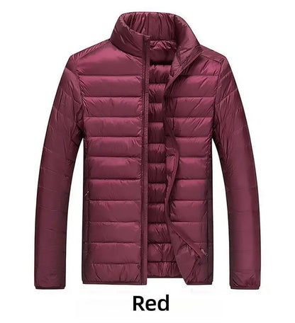 UETEEY Men’s Ultra-Light White Duck Down Jacket – Waterproof Casual Outdoor Padded Coat, Autumn Winter Lightweight