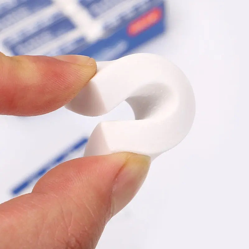 10PCS 2B White PVC Erasers – Soft, Mess-Free Cleaners for Students, Exam & Office Sketching