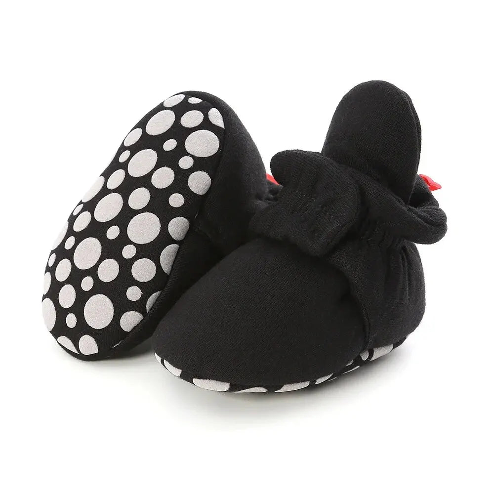 Meckior Baby Socks Shoes – Star Toddler First Walkers Booties, Soft Cotton Anti-Slip Shoes for Boys and Girls