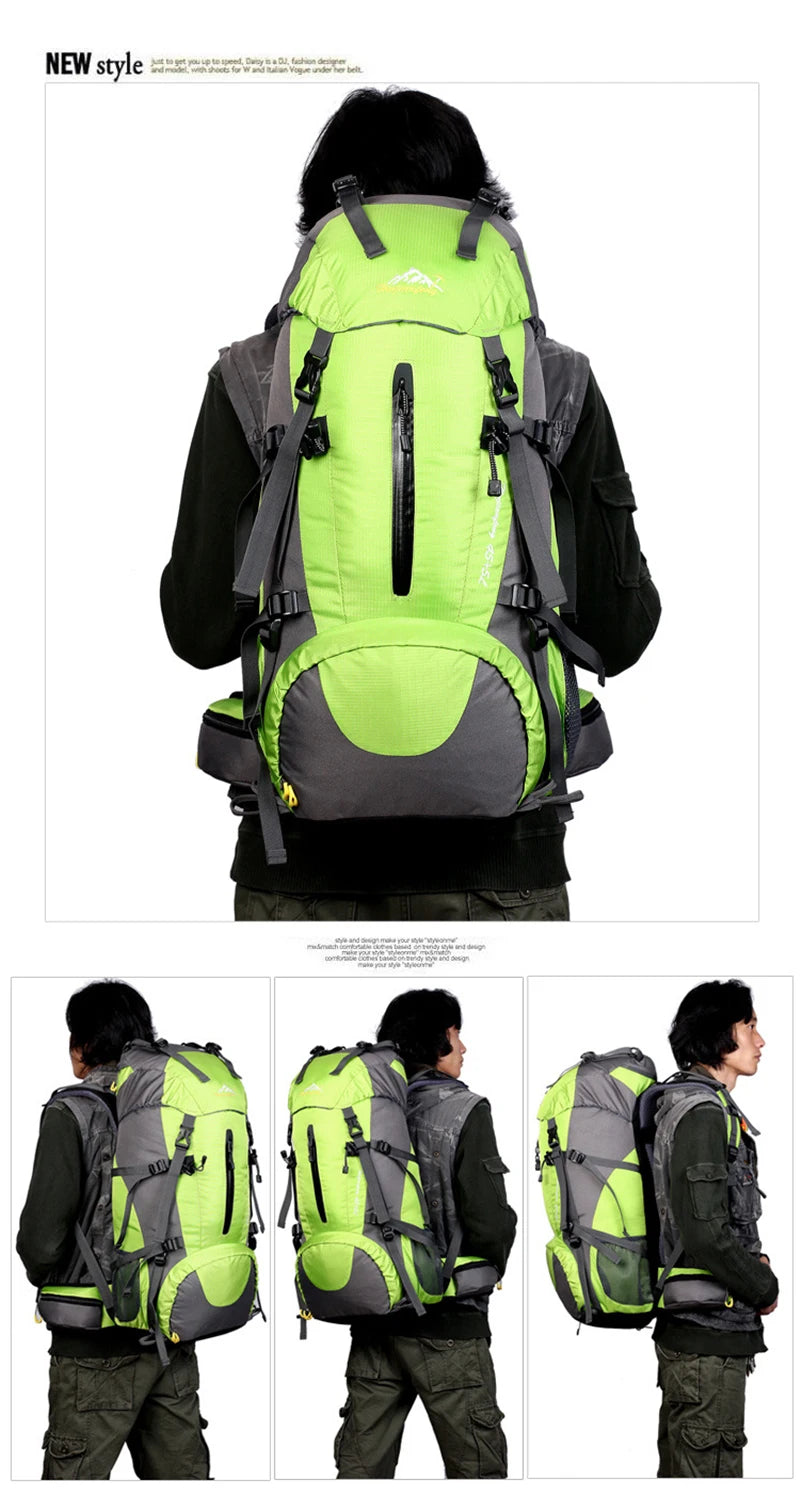 50L Hiking & Camping Backpack — Waterproof Multi-Function Trekking Bag for Women & Men