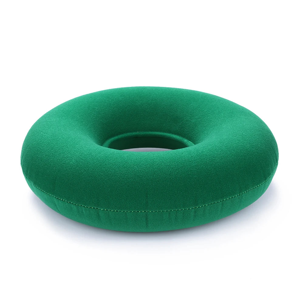 35cm Inflatable Hip Support Cushion – Medical Hemorrhoid Donut Seat Pad with Pump, Anti-Bedsore Round Massage Pillow