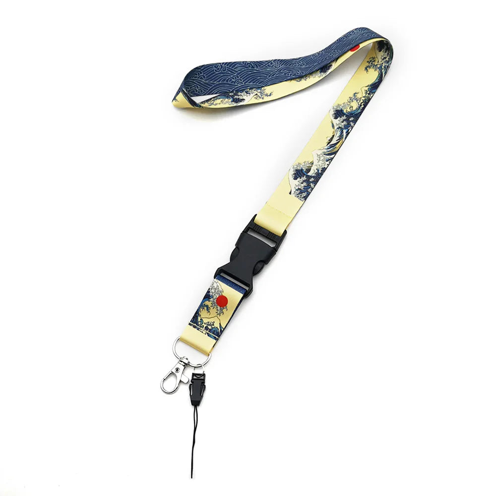Hokkaido Waves Nylon Keychain Lanyard – JDM Style for Honda, Toyota & Auto Accessories