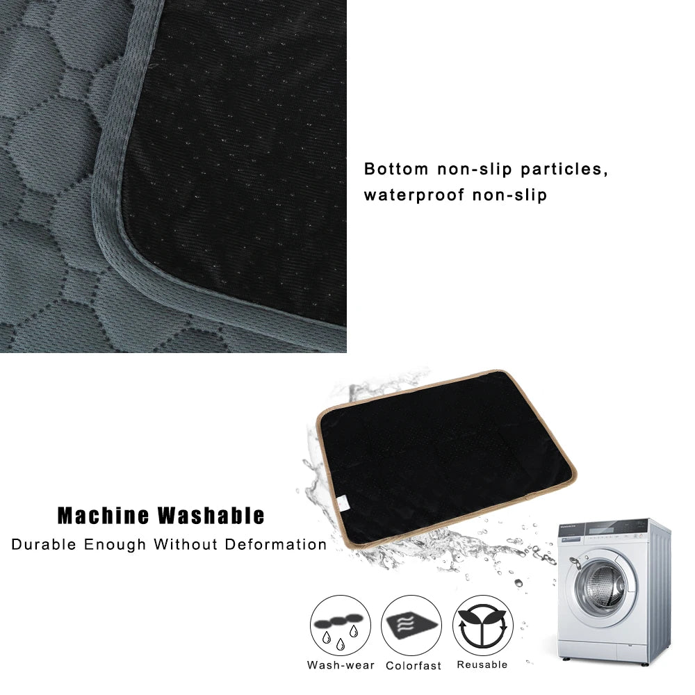 Washable Reusable Dog Training Pad - Absorbent Waterproof Diaper Mat for Pet Training and Car Seat Cover - Essential Pet Accessories