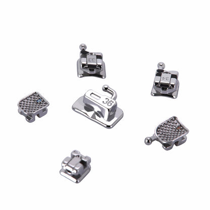 AZDENT 5 Boxes Dental Brackets – Passive Self-Ligating Orthodontic Braces with MIM Monoblock & Buccal Tubes, MBT/Roth 0.022, 345 Hooks
