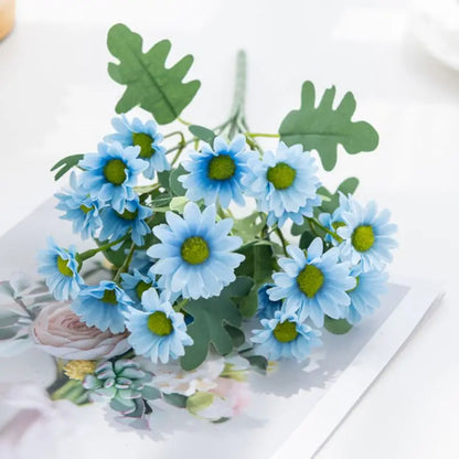 21-Head Artificial Daisy Bouquet - Silk Autumn Flowers for Home, Wedding & Party Decor